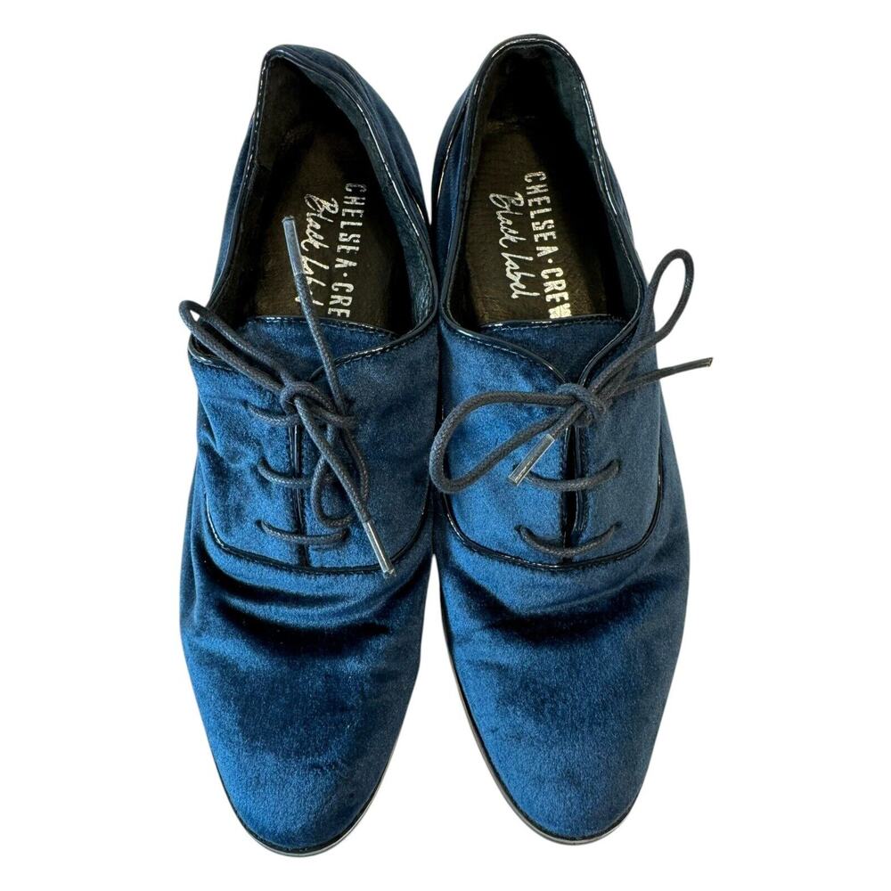 LAST DAY Chelsea Crew Blue Velvet Taxi Loafers Size EUR 37 (6…